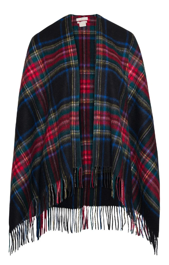 Ladies Lambswool Tartan Ruana 2 Ladies Lambswool Tartan Ruana - Image 2