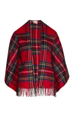 Ladies Lambswool Tartan Ruana