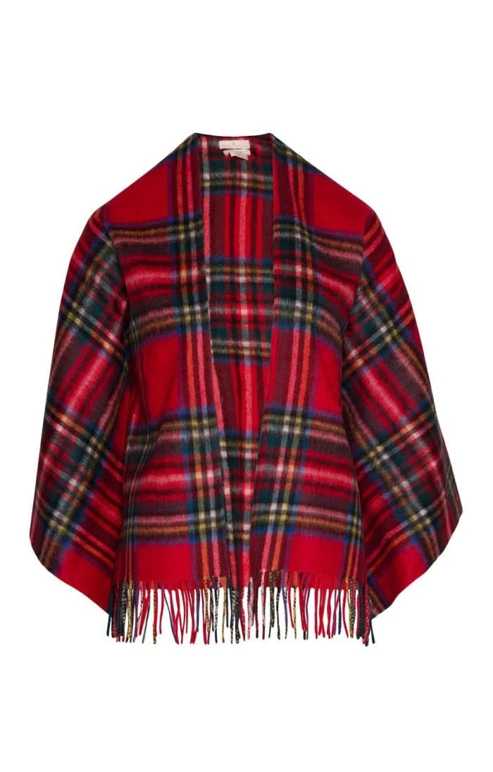 Ladies Lambswool Tartan Ruana 1 Ladies Lambswool Tartan Ruana
