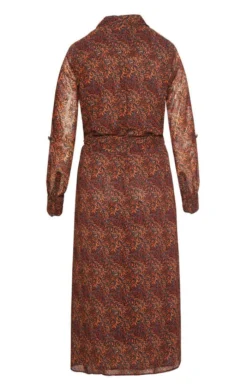 Ladies Chiffon Shirtwaister -House Of Bruar TN02301CHESTNUTLAUREL 2