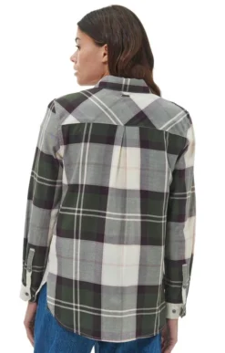Ladies Barbour Moorland Shirt 8 Ladies Barbour Moorland Shirt -House Of Bruar TN20260OLIVEBLACKCHERRY 1