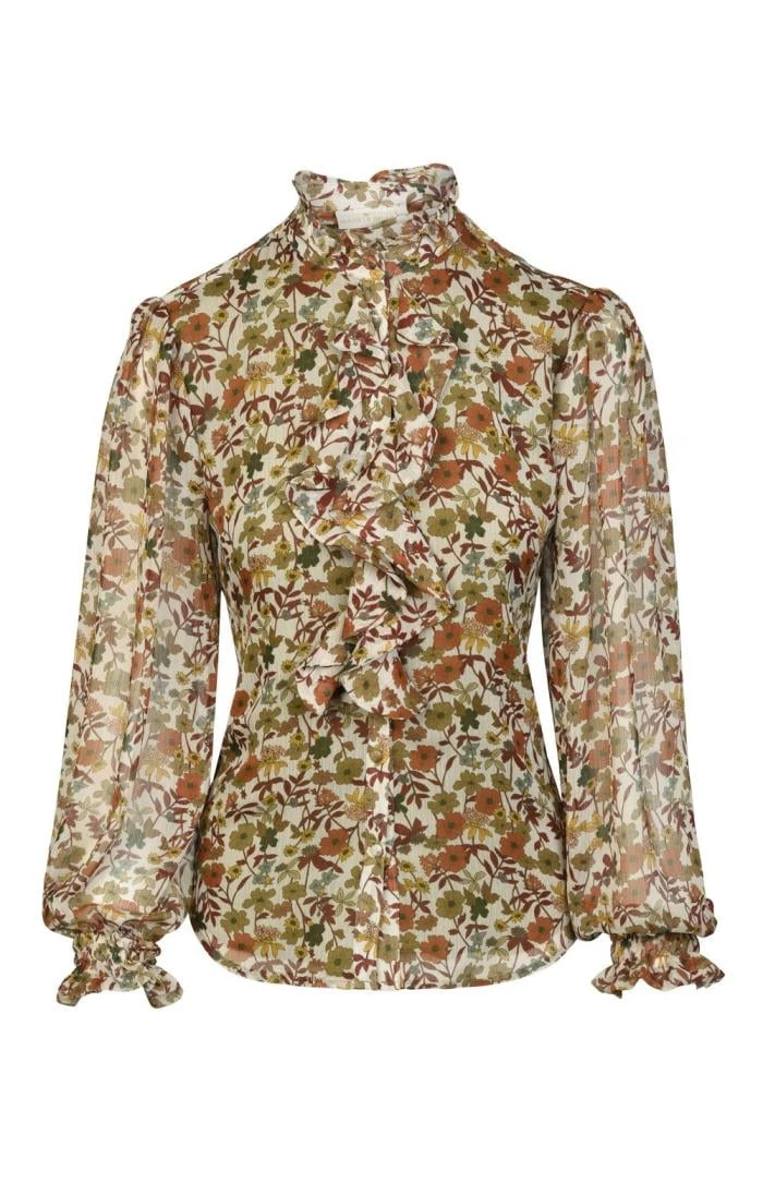 Ladies Chiffon Frill Blouse 2 Ladies Chiffon Frill Blouse - Image 2