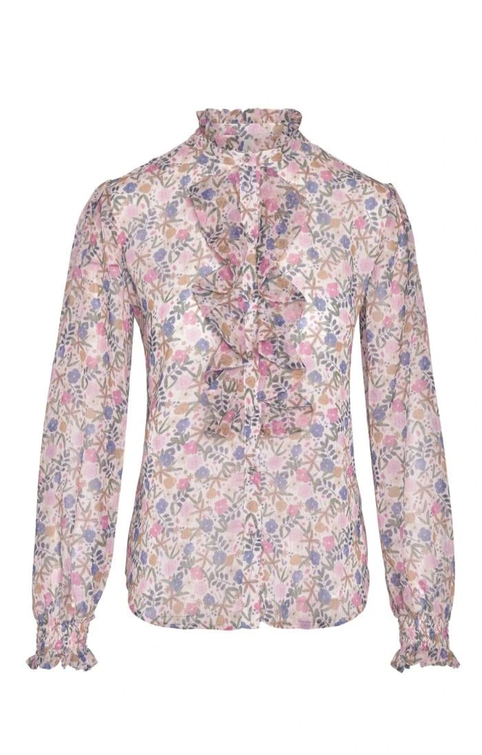 Ladies Chiffon Frill Blouse 6 Ladies Chiffon Frill Blouse - Image 6