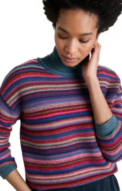 Ladies Seasalt Fruity Jumper -House Of Bruar TN22245RPPLEMRKSWSTRIAMUL 1