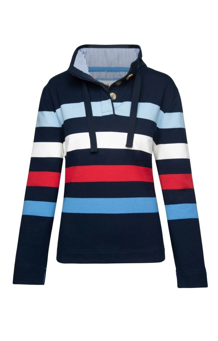 Ladies Button Neck Sweatshirt 3 Ladies Button Neck Sweatshirt - Image 3