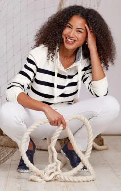 Ladies Button Neck Sweatshirt