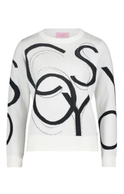 Ladies Betty Barclay So Cosy Sweater 5 Ladies Betty Barclay So Cosy Sweater -House Of Bruar TN23316CREAMDKBLUE 2