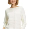 Ladies Betty Barclay Horizontal Cable Knit Sweater