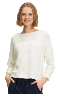 Ladies Betty Barclay Horizontal Cable Knit Sweater