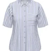 Ladies Erfo Short Sleeved Stripe Shirt