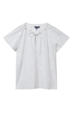 Ladies Crew Clothing Amy Embroidered Top -House Of Bruar TN23329WHITE 2