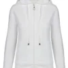 Ladies Textured Zipped Hoodie