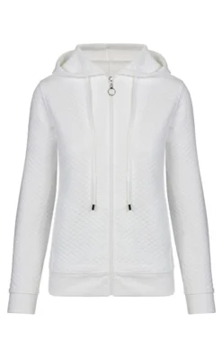 Ladies Textured Zipped Hoodie