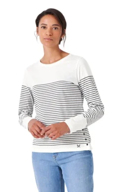 Ladies Crew Clothing Cassandra Long Sleeve Slub Breton