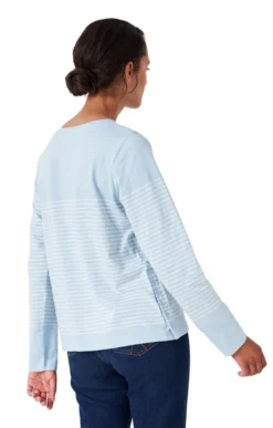 Ladies Crew Clothing Cassandra Long Sleeve Slub Breton 8 Ladies Crew Clothing Cassandra Long Sleeve Slub Breton -House Of Bruar TN23377SFTBLUWHTSMOKE 1