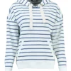 Ladies Stripe Hooded Sweater