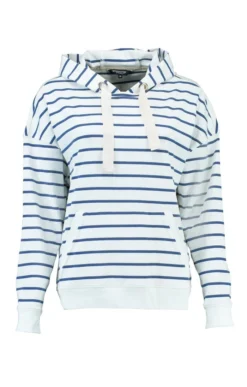 Ladies Stripe Hooded Sweater
