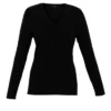 Ladies Marble Diamonte V Neck Jumper