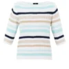 Ladies Marble Multi Stripe Sweater