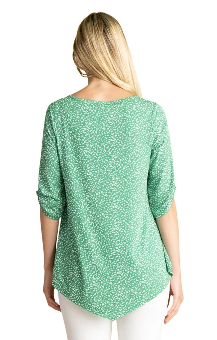 Ladies Marble Print Scoop Neck Tunic 2 Ladies Marble Print Scoop Neck Tunic - Image 2