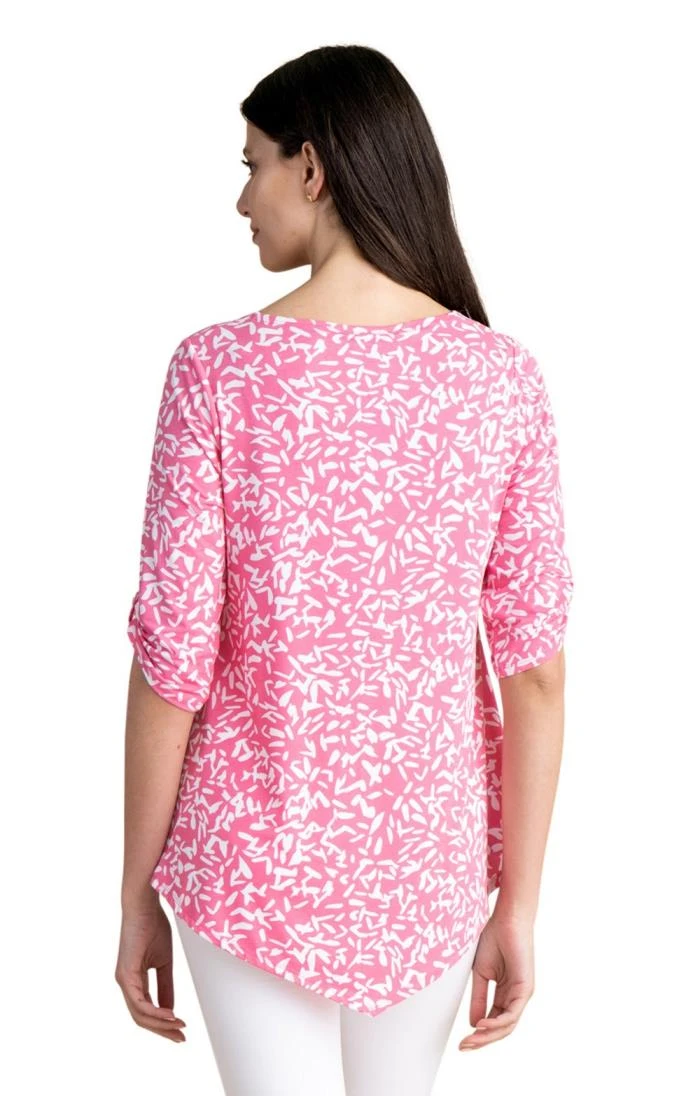 Ladies Marble Print Scoop Neck Tunic 4 Ladies Marble Print Scoop Neck Tunic - Image 4