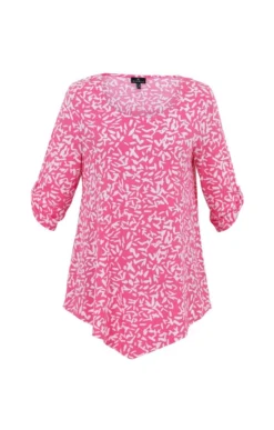 Ladies Marble Print Scoop Neck Tunic 9 Ladies Marble Print Scoop Neck Tunic -House Of Bruar TN23775PINKWHITE 2