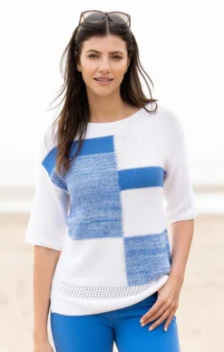 Ladies Marble Relaxed Fit Sweater