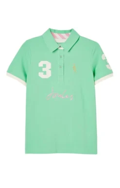Ladies Joules Beaufort Polo Shirt -House Of Bruar TN23980PALEGREEN 2