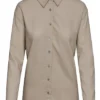 Ladies Linen Mix Oversize Shirt