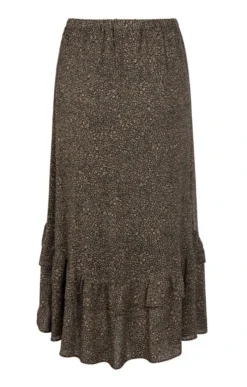 Ladies Chiffon Frill Skirt 12 Ladies Chiffon Frill Skirt -House Of Bruar TN30025CHESTNUTNOIR 3