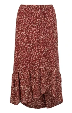 Ladies Chiffon Frill Skirt 15 Ladies Chiffon Frill Skirt -House Of Bruar TN30025VINTAGECLARET 1