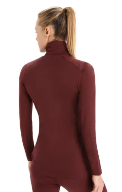 Ladies Oasis Long Sleeved Half Zip Top -House Of Bruar TN95961ESPRESSO 1