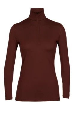 Ladies Oasis Long Sleeved Half Zip Top -House Of Bruar TN95961ESPRESSO 2