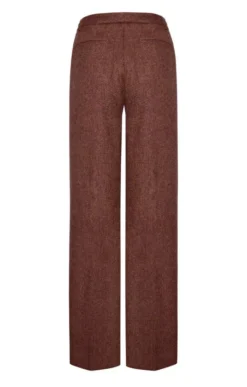 Ladies Tweed Wide Leg Trouser 10 Ladies Tweed Wide Leg Trouser -House Of Bruar TP02300CLARETBCORN 2