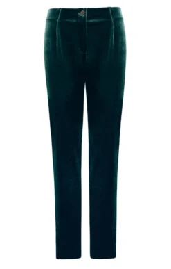 Velvet Pull-On Trousers 34 Velvet Pull-On Trousers -House Of Bruar TP08010GREEN 1