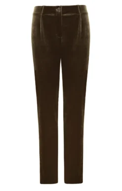 Velvet Pull-On Trousers 37 Velvet Pull-On Trousers -House Of Bruar TP08010MOSS 1