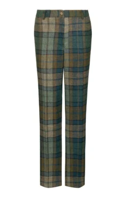 Ladies Tweed Trousers -House Of Bruar TP09010DENIMFORESTCHK 1