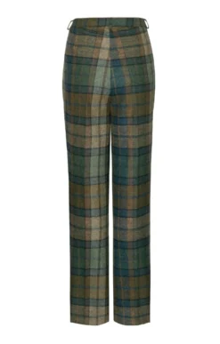 Ladies Tweed Trousers -House Of Bruar TP09010DENIMFORESTCHK 3