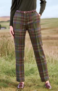 Ladies Tweed Trousers -House Of Bruar TP09010JUNIPERWINECHK 1