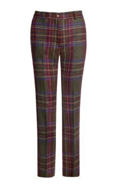Ladies Tweed Trousers -House Of Bruar TP09010JUNIPERWINECHK 2