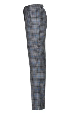 Ladies Plaid Trousers -House Of Bruar TP09470BLUEGREYCHK 1