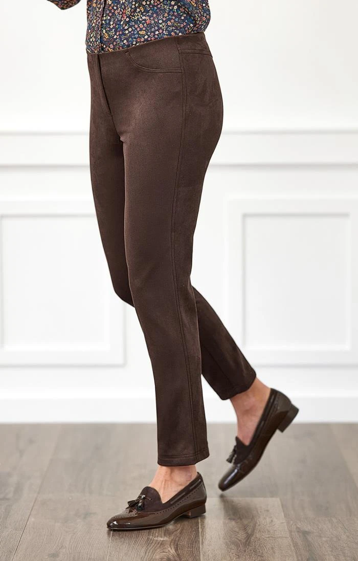 Ladies Faux Suede Stretch Pull-Ons 1 Ladies Faux Suede Stretch Pull-Ons