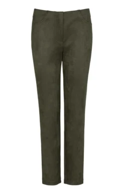 Ladies Faux Suede Stretch Pull-Ons 14 Ladies Faux Suede Stretch Pull-Ons -House Of Bruar TP11021DKOLIVE 1