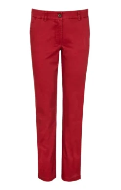 Ladies Stretch Chino Trouser 38 Ladies Stretch Chino Trouser -House Of Bruar TP11023RED 1