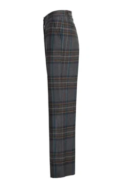 Ladies Wide Leg Flannel Trousers -House Of Bruar TP20052STARLINGFROSTCHK 2