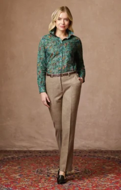 Ladies Classic Flannel Wool Trousers