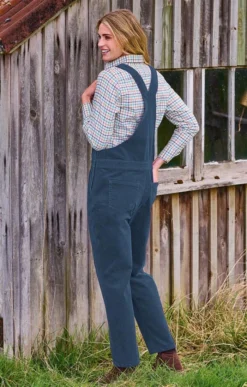 Ladies Cord Dungarees 25 Ladies Cord Dungarees -House Of Bruar TP22007BLUE 1