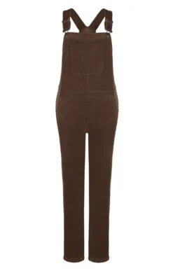 Ladies Cord Dungarees 30 Ladies Cord Dungarees -House Of Bruar TP22007DKBROWN 2