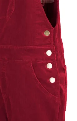 Ladies Cord Dungarees 35 Ladies Cord Dungarees -House Of Bruar TP22007GARNET 3
