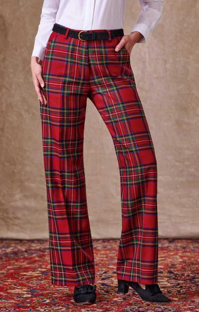 Ladies Wide Tartan Trousers 4 Ladies Wide Tartan Trousers - Image 4